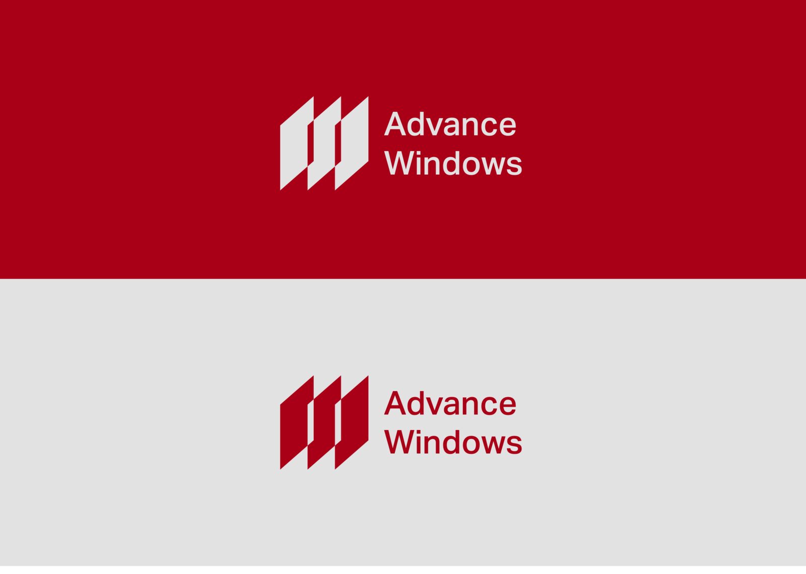 Advance Windows — Logo colourways