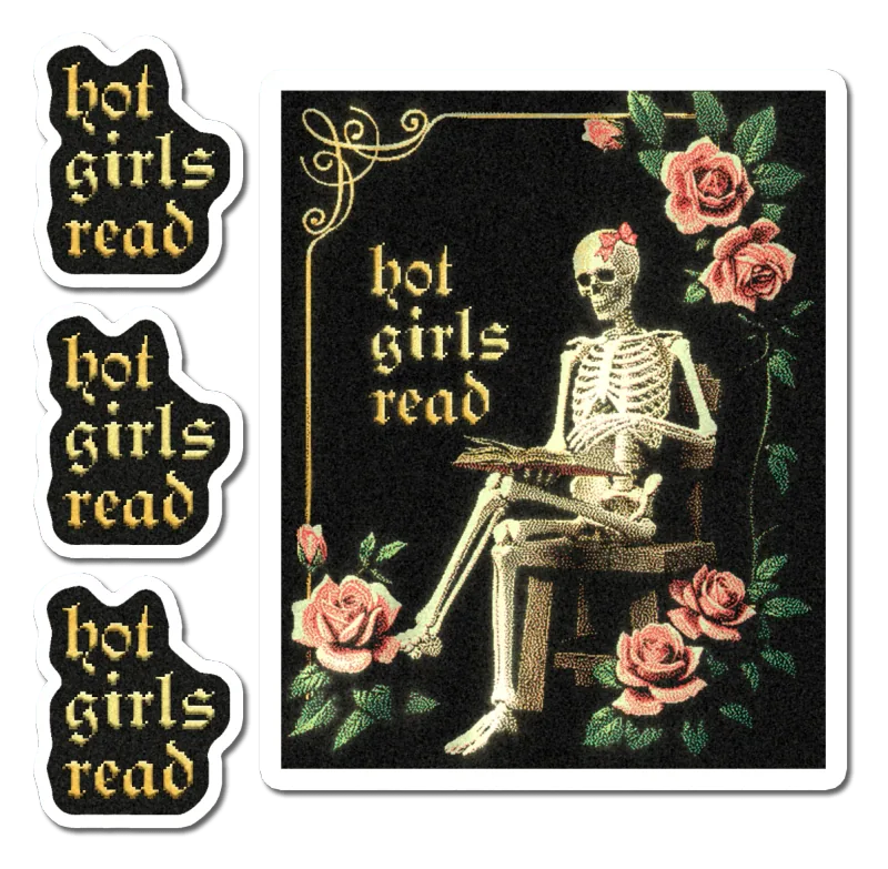 Hot Girls Read — Sticker Sheet — front