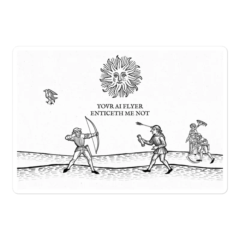Enticeth Me Not sticker — 5.5 inch