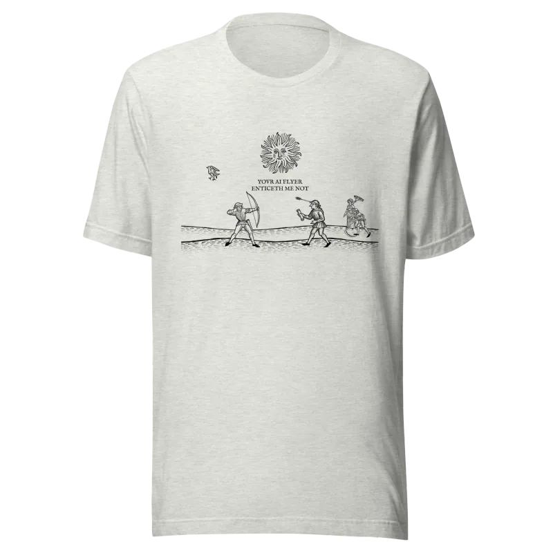 Peasants' Revolt tee — ash, front