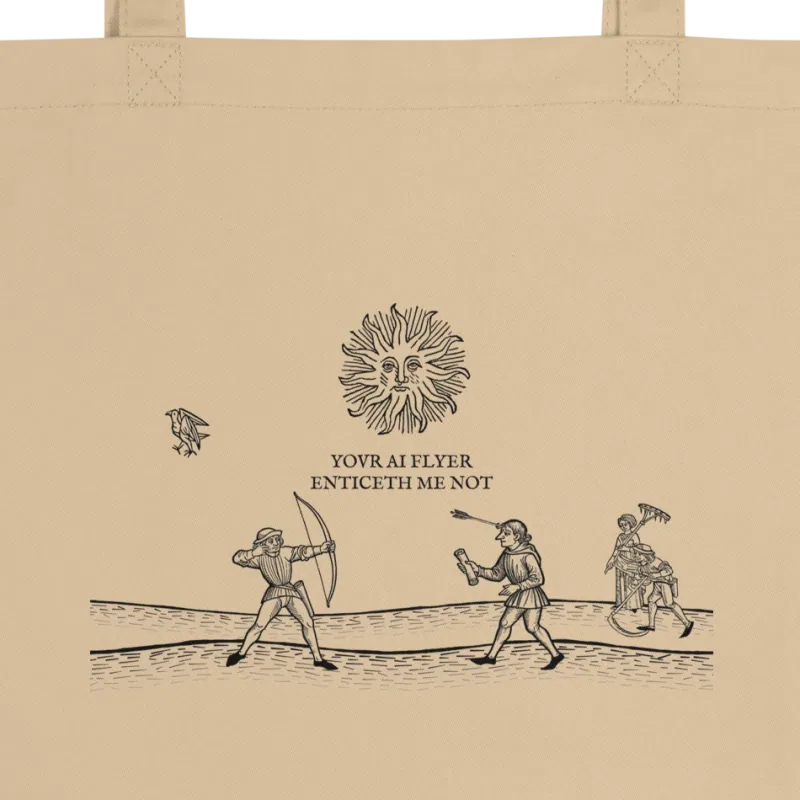 Peasants' Revolt tote — print detail, 1:1